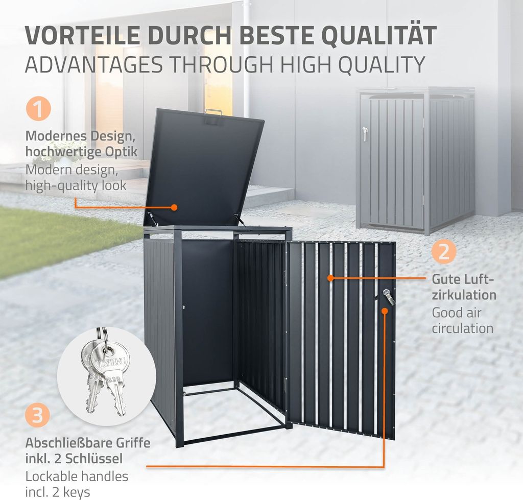 ML-Design 1 box na 1 popelnici, 240L 68x80x116,3 cm Obrázek produktu 3