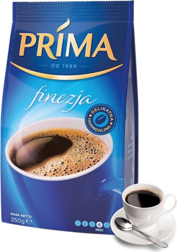 Kawa Prima Finezja Mielona Mieszana 250G Łagodny Subtelny Zdjęcie produktu 