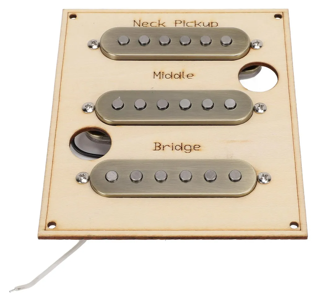 Micro Guitare avec Plaque Polaire Métallique au Look Rétro Vintage