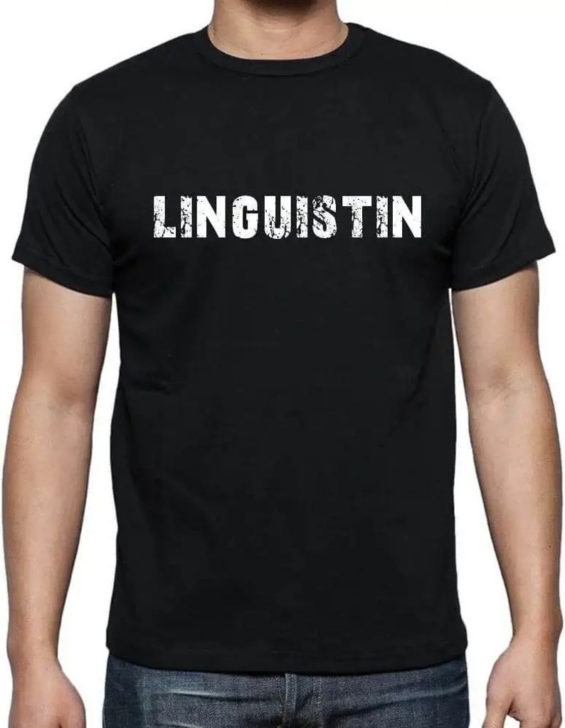 Herren Grafik T-Shirt Linguistin Öko-Verantwortlich Vintage Jahrgang Kurzarm Lustige Druck Geburtstag Geschenk Mann