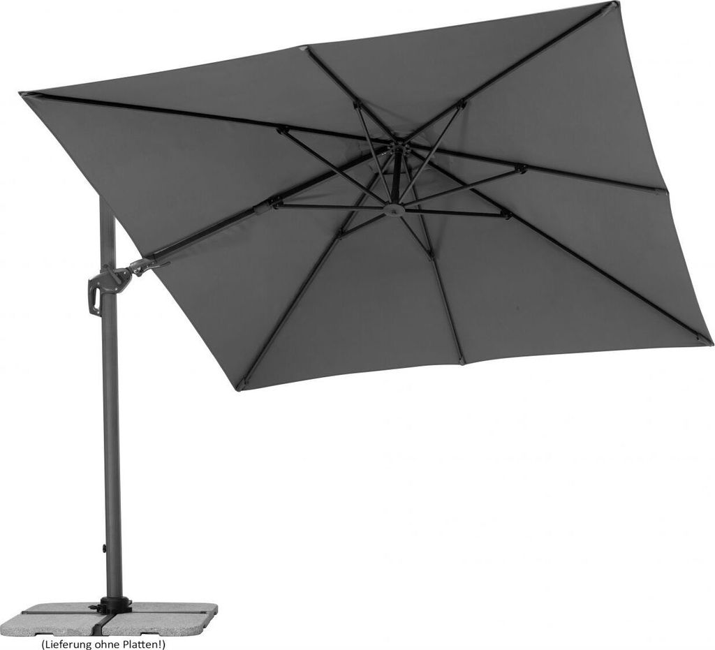 Schneider Sonnenschirm Rhodos Twist 300x300 cm anthrazit, Produktbild 14