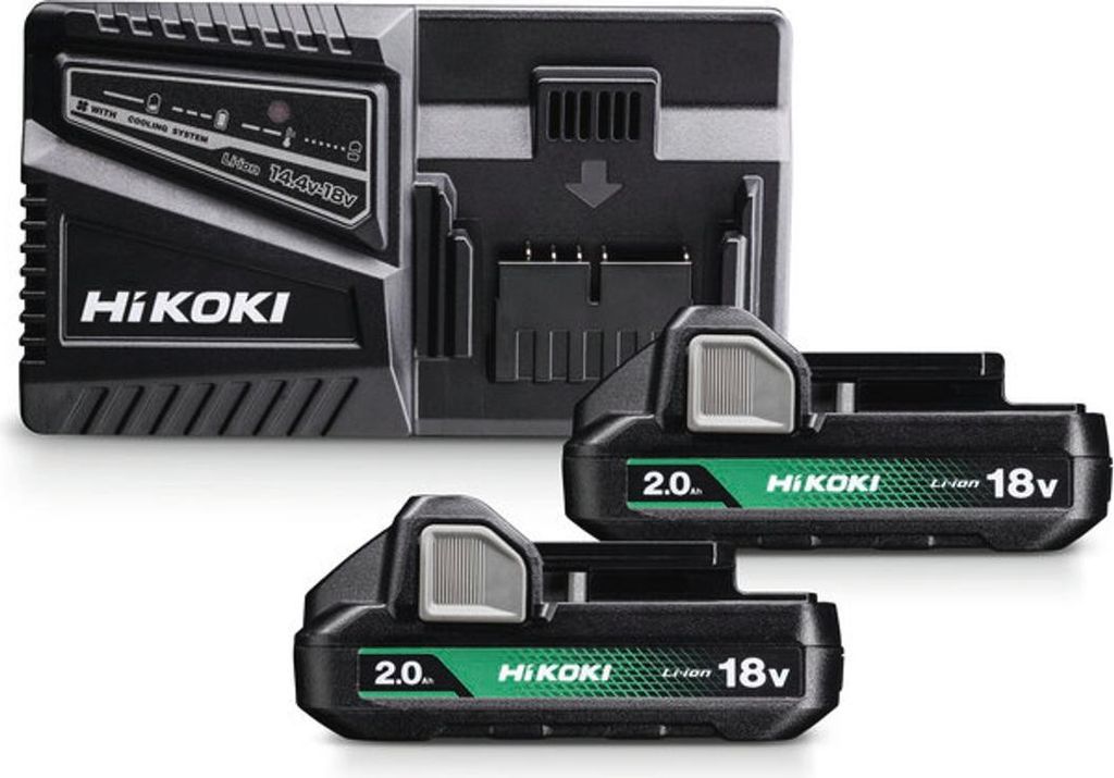 Kit 2 – 18V 2Ah BSL1820M Akku + 14,4V–18V Ladegerät – Produktbild 