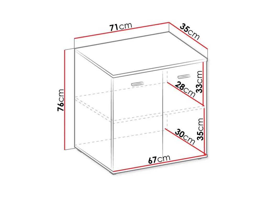 Petite commode blanche MICHALA - Rangement discret pour optimiser votre espace - 3