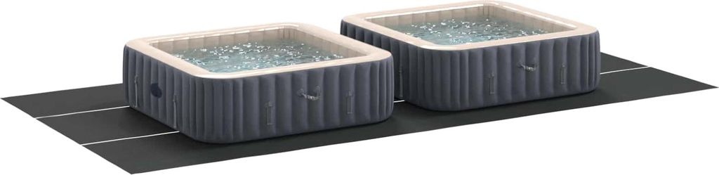 Bodenfolie für Pools Schwarz 750 x 372 x 0,1 cm Vliesstoff
