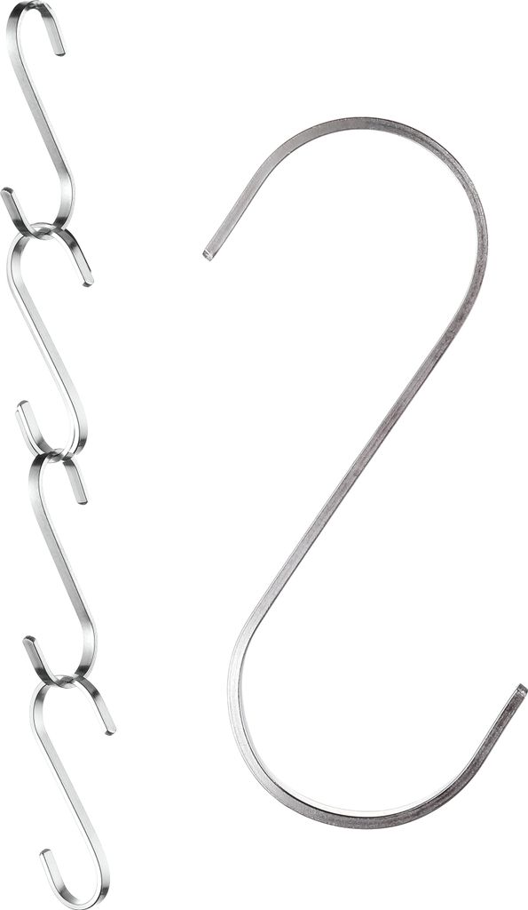 12 Edelstahl S-Haken, 11 cm, bis 25 kg Belastbar, rostfrei Produktbild 