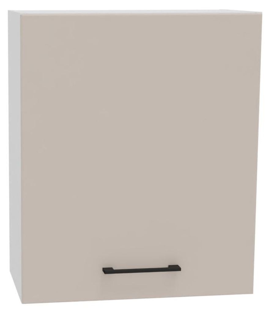 Küchenhängeschrank 60 cm - Beige matt - Modulküche - Soft-Close-System - Küchenschrank - Universelle Frontmontage