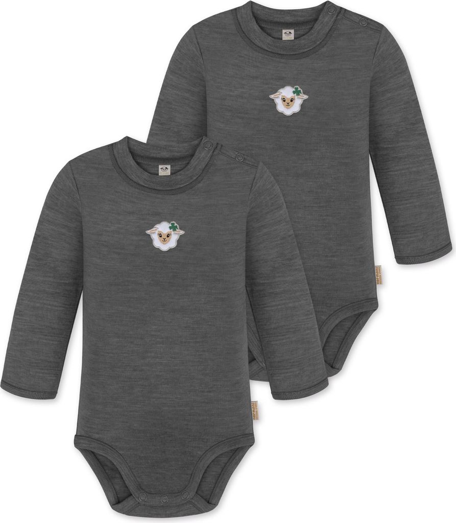 normani 2er Pack Baby Merino Langarmbody
