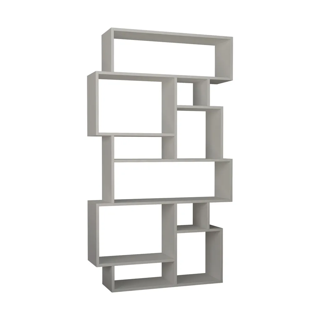 Bibliothèque moderne Karmato DTE en mélaminé blanc, design et robuste - 2