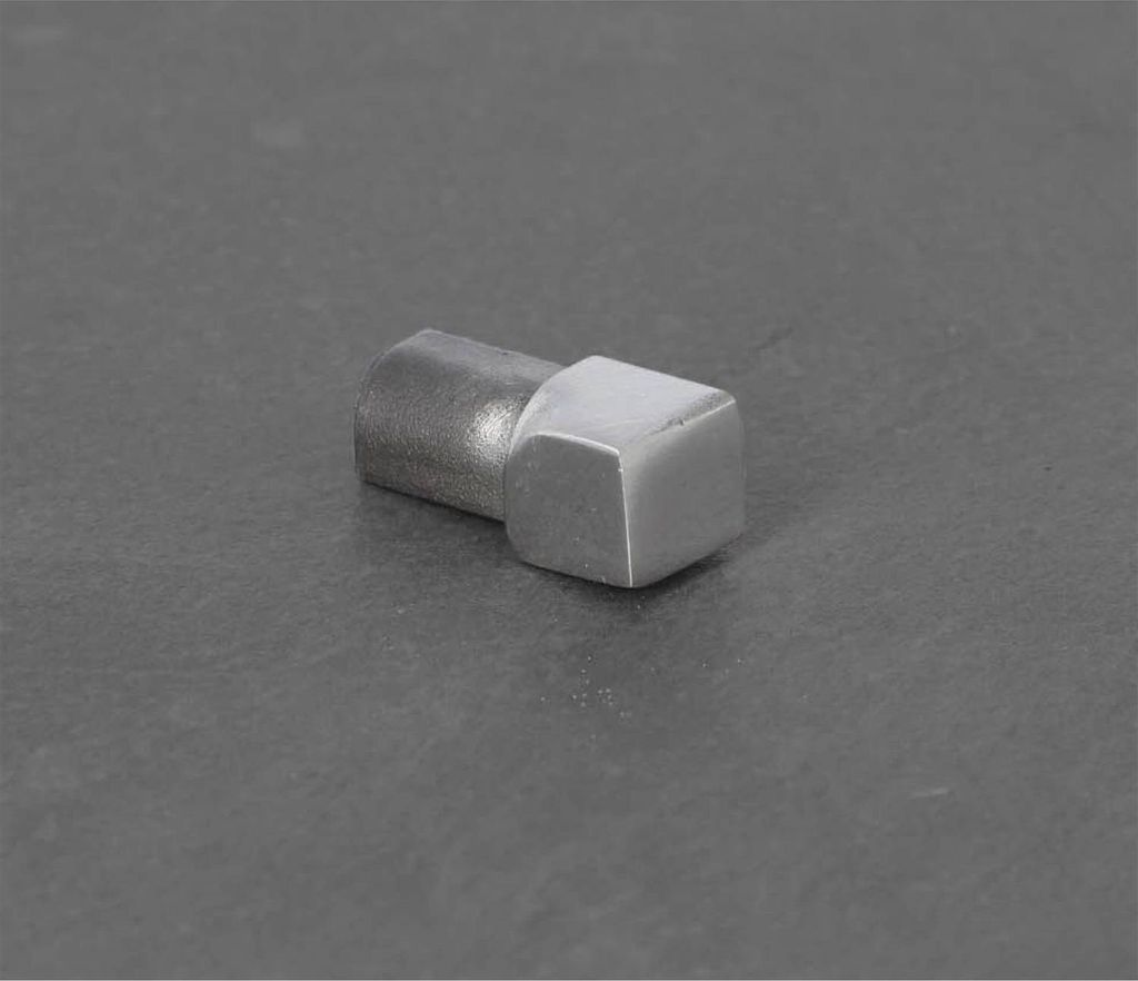 Innenecke Rundkantenprofil 12,5 mm V2A Edelstahl massiv GEBÜRSTET Profilkanten