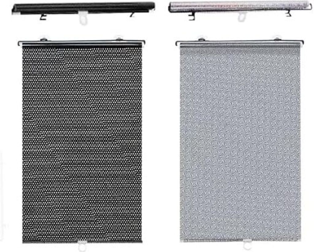 Blackout Roller Blind Saugnapfbecher, einziehbare Sonnenschutzvorhänge, temporäre Blinds Fenster / Türen, keine Bohrungen erforderlich (schwarz,...