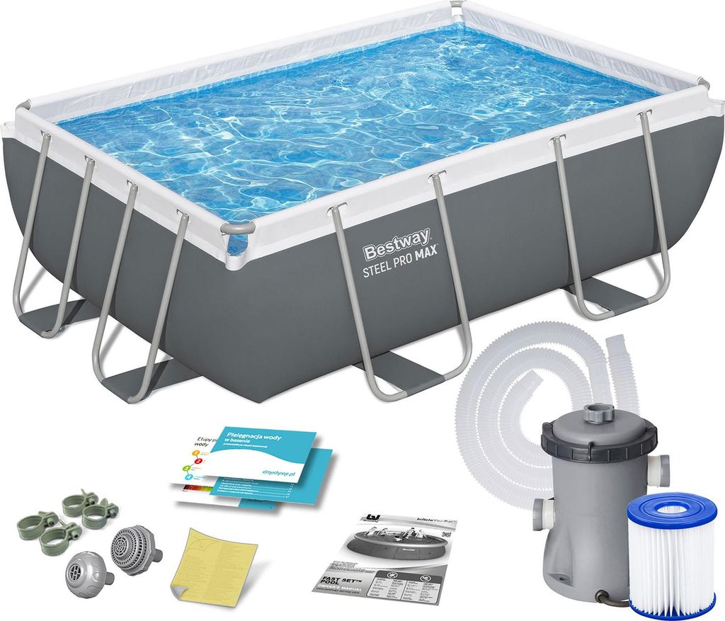 Bestway 10in1 piscine de jardin à crémaillère 282 x 196 x Image du produit 