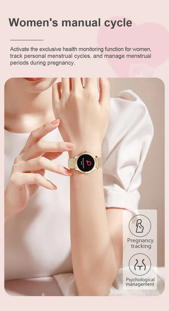 Smartwatch Donna Elegante 1.28" Impermeabile con Funzione Voce - 15