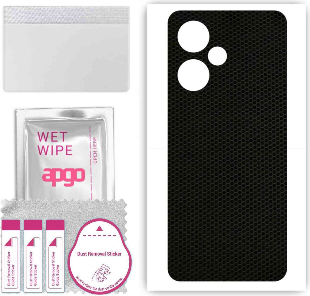 apgo Rückseite Schutzfolie, Skin, kompatibel mit Infinix Hot 30 Play, Hinten Displayschutzfolie aus Vinylfolie, kratzfest, einfache Montage - Matrix