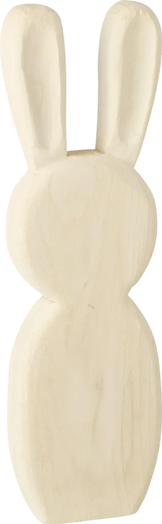 Statue de lapin en bois blanc pour décoration intérieure style bohème