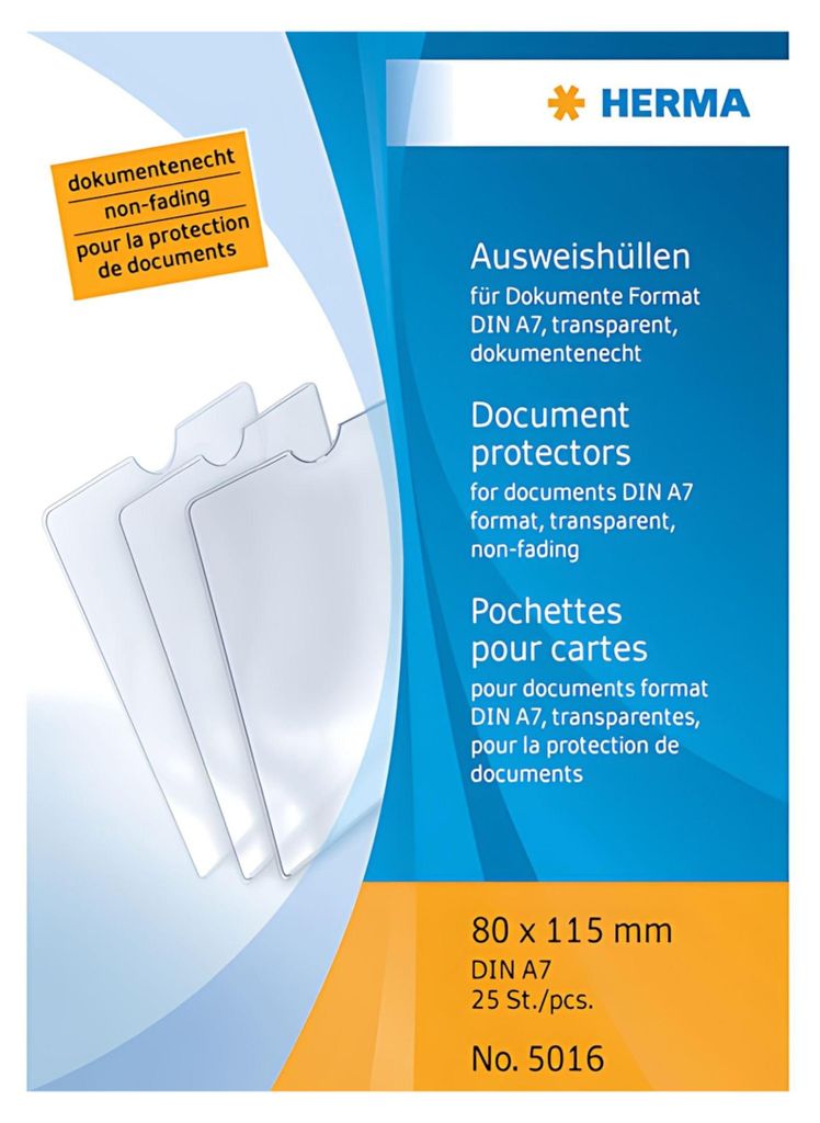 Herma 5016 Obálky na identifikačné karty - 80x115 mm pre Obrázok produktu 