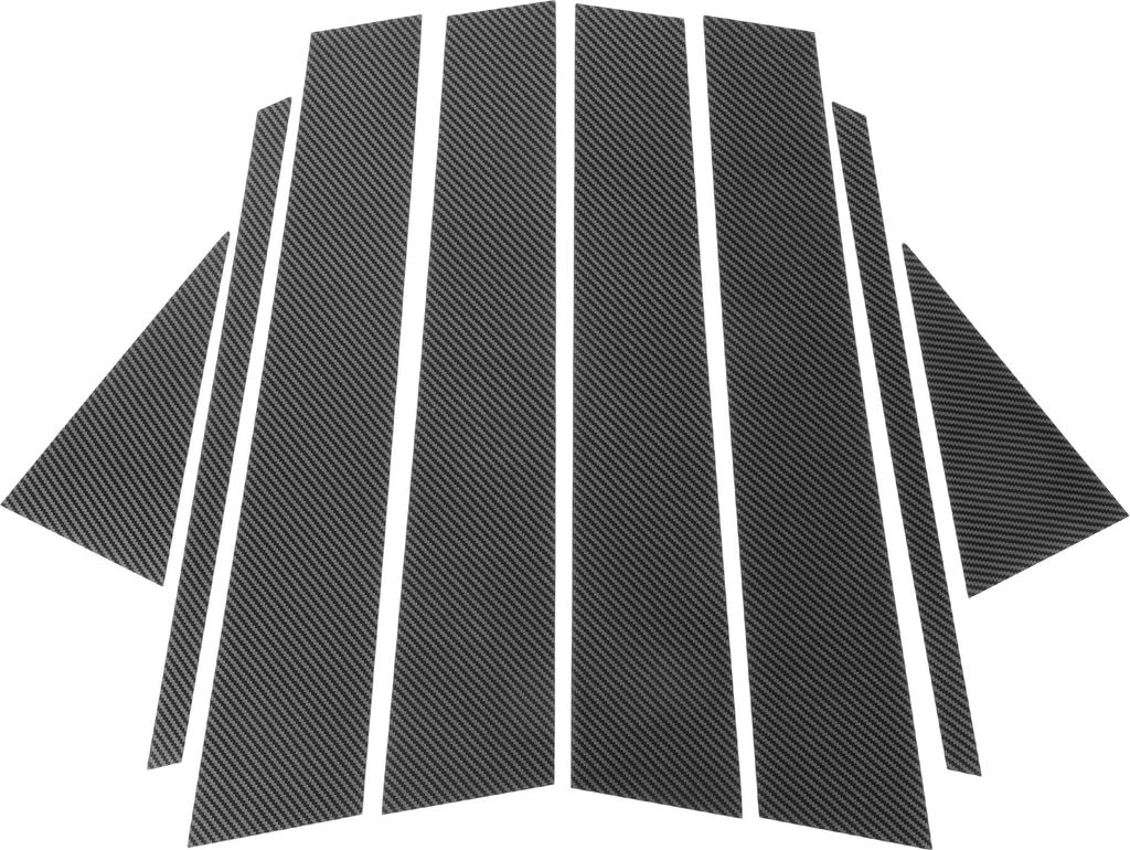 Türpfosten Fensterschutzfolie gegen Kratzer für VW Polo 2019-2023 Carbon Fiber Muster Schwarz