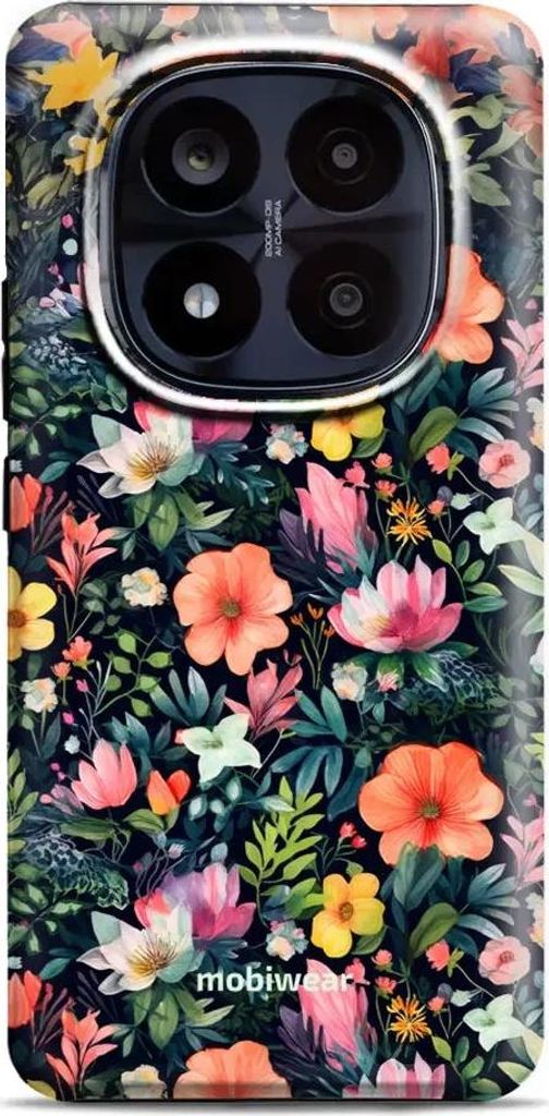 Handyhülle für Xiaomi Redmi Note 14 Pro Plus 5G, Mobiwear Elite Pro, Bunt-Blumig