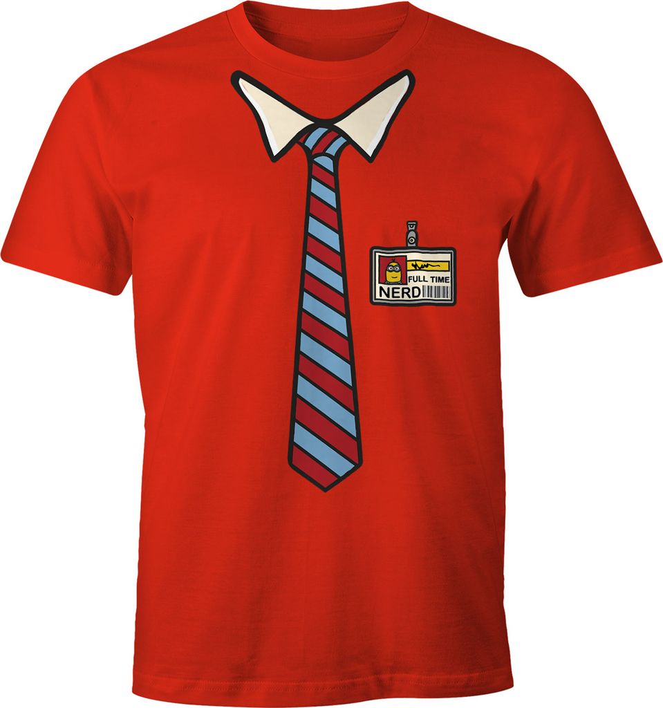Herren T-Shirt Full Time Nerd Geek Fun-Shirt Moonworks XS
