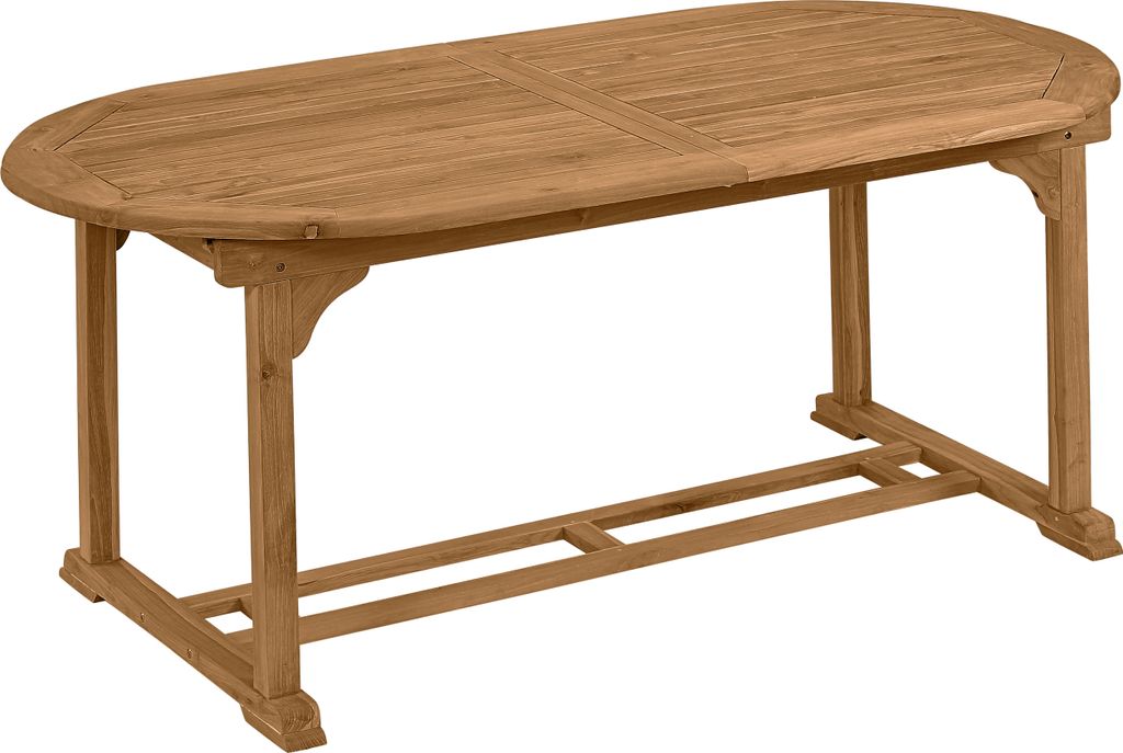 Dehner Gartentisch Havanna, ausziehbar, ca. 180/240 x 77 x 90 cm, FSC -es Teakholz, hellbraun