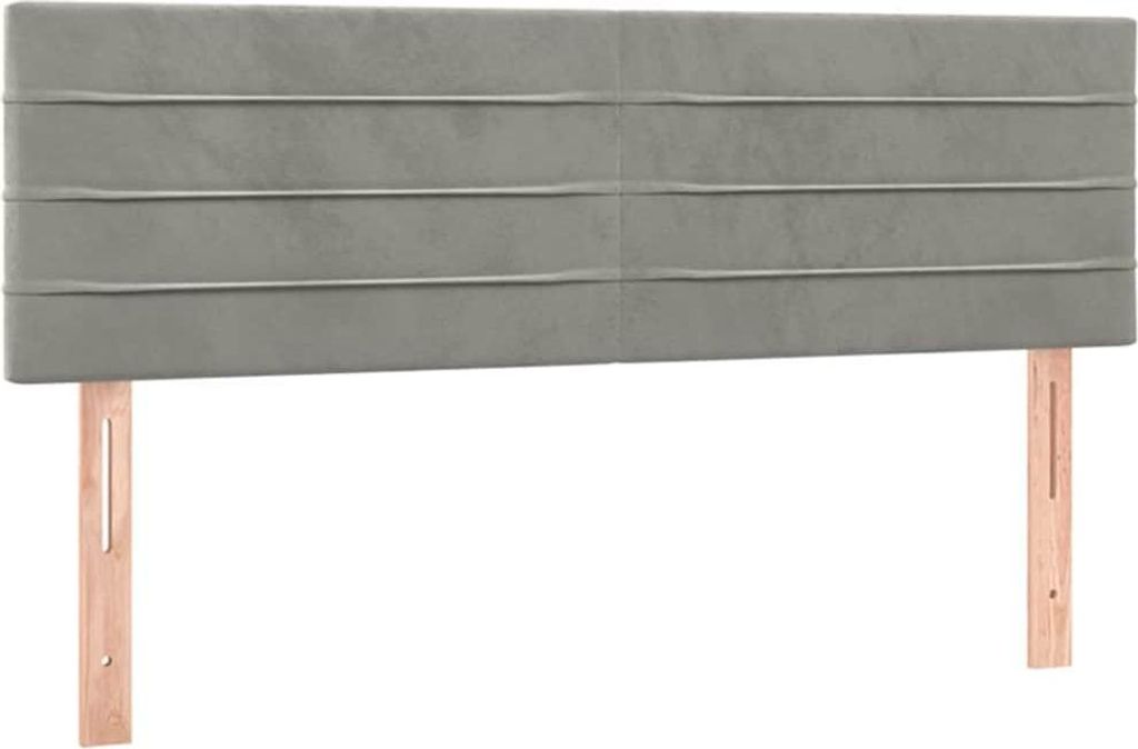 vidaXL Čelá postele Svetlosivé 144x5x78/88 cm Zamat Obrázok produktu 