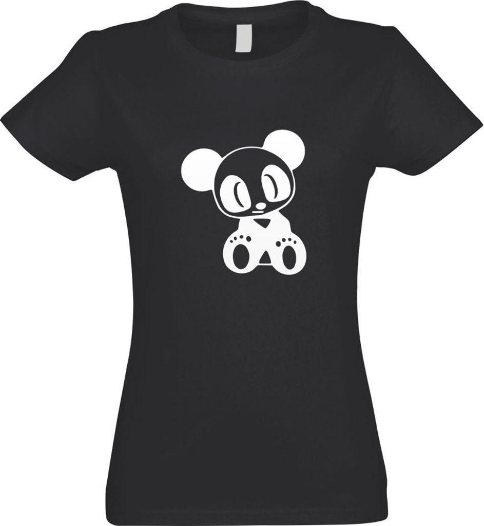 Kiwistar - T-Shirt tailliert - Damen - Graphit - Drift Panda - mit Motiv Bedruckt - Funshirt Design - Sport - Freizeit - Damen - L