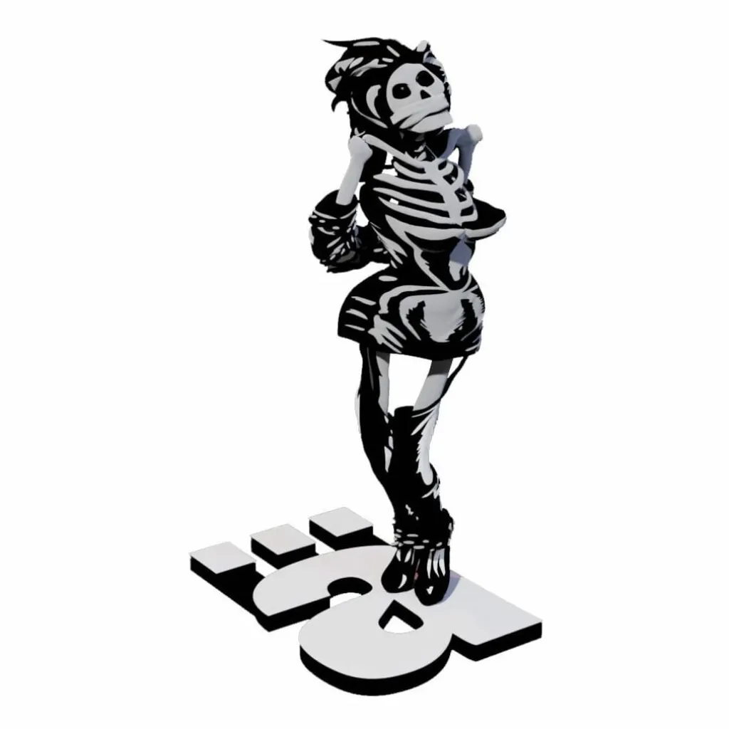 Figurine Gwendoline Squelette 17 cm en Résine pour Collectionneur