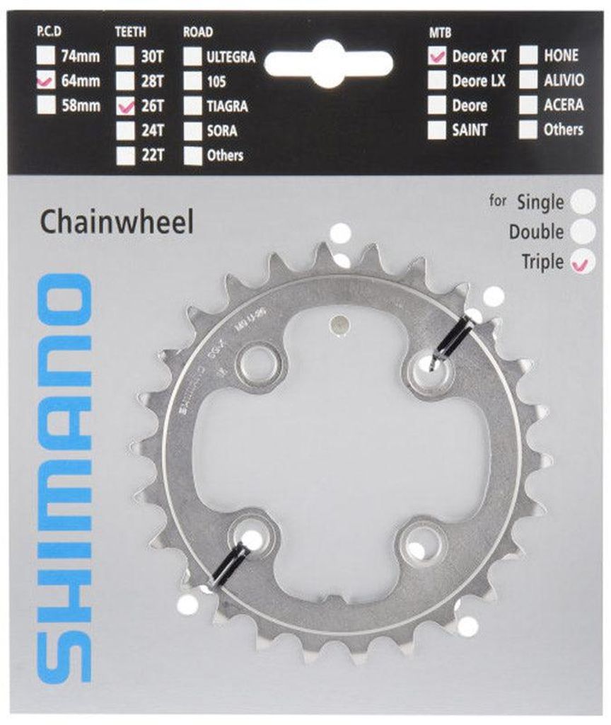 Shimano Kettenblatt Deore XT FC-M780 64 mm 26 Zähne Produktbild 