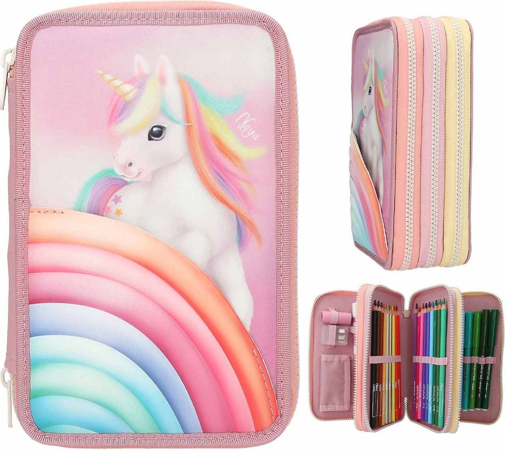 Depesche Ylvi Federmäppchen 3-Fach Einhorn Schulbedarf Produktbild 