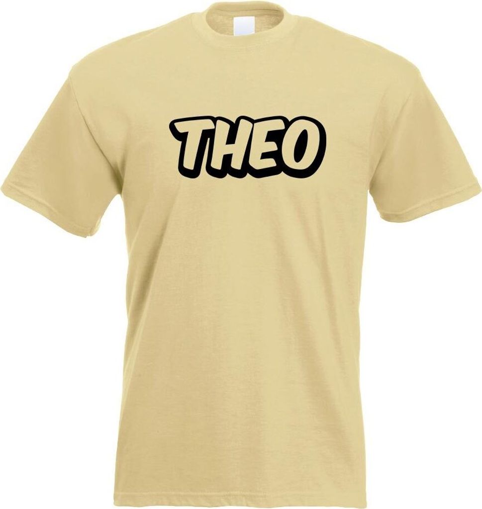 Kiwistar - T-Shirt - Khaki - Theo Vorname Jungen Motiv Bedruckt Funshirt Design Print - mit Motiv Bedruckt - Funshirt Design - Sport - Freizeit - H...
