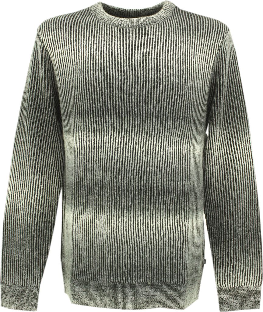 30755 S. Oliver, , Herren Crew Neck Rundhals Pullover Pulli, Grobstrick, schwarz grau gestreift, XL
