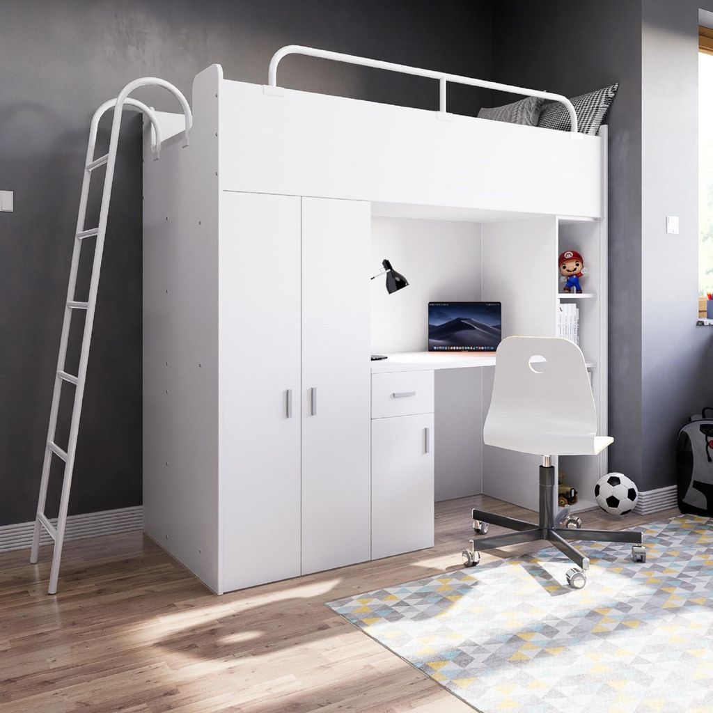 Marlux-Meble Hochbett Kinderbett JSM-4 80x190 mit Produktbild 
