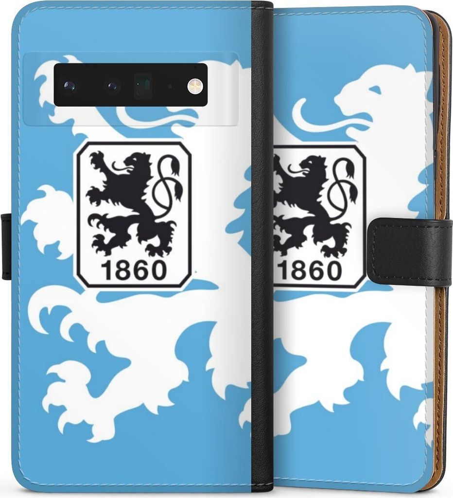 DeinDesign Klapphülle für Google Pixel 6 Pro Handytasche Lederhülle Tasche Offizielles Lizenzprodukt TSV 1860 München Wappen