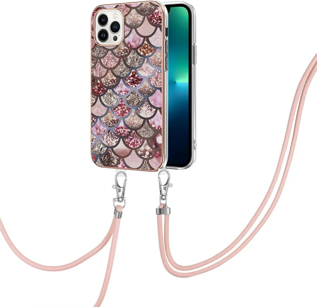 Accessorio iPhone 14 Pro: Custodia con Cinturino Coffee Chic TPU