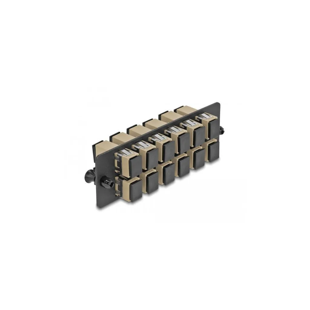 Pannello Adattatore Delock 12 Port SC Simplex OM1/OM2 Beige - Alta Densità - 2