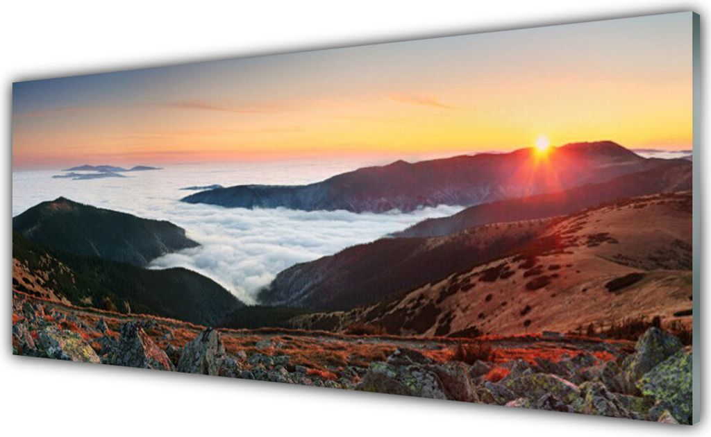 Küchenrückwand aus Glas 125x50cm Spritzschutz Buchten Landschaft