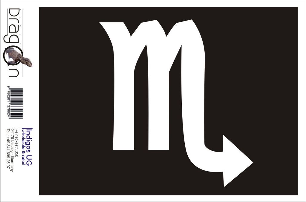 Aufkleber / Autoaufkleber - JDM / Die cut / Auto / OEM - Skorpion Sternzeichen 120x110mm rot - Heckscheibe / Heckscheibenaufkleber