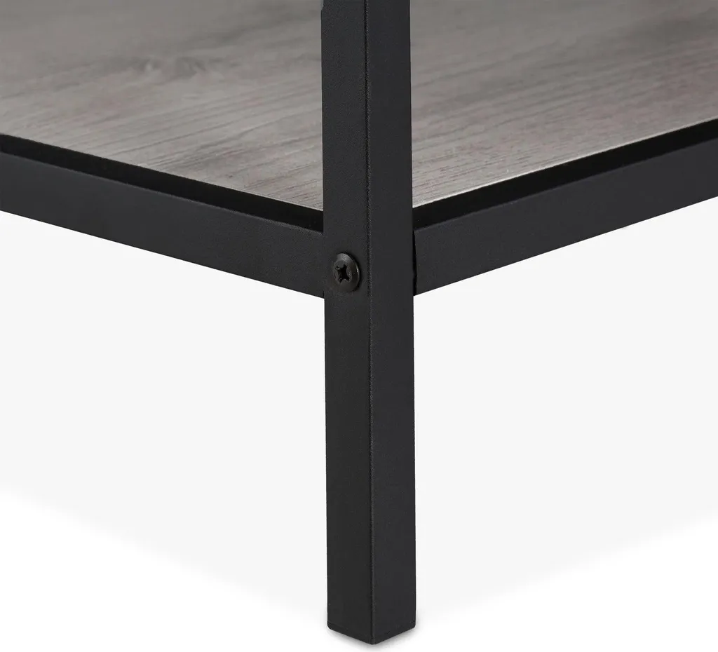 Table basse à plateau relevable bois et métal noir modèle XL Loft - 7