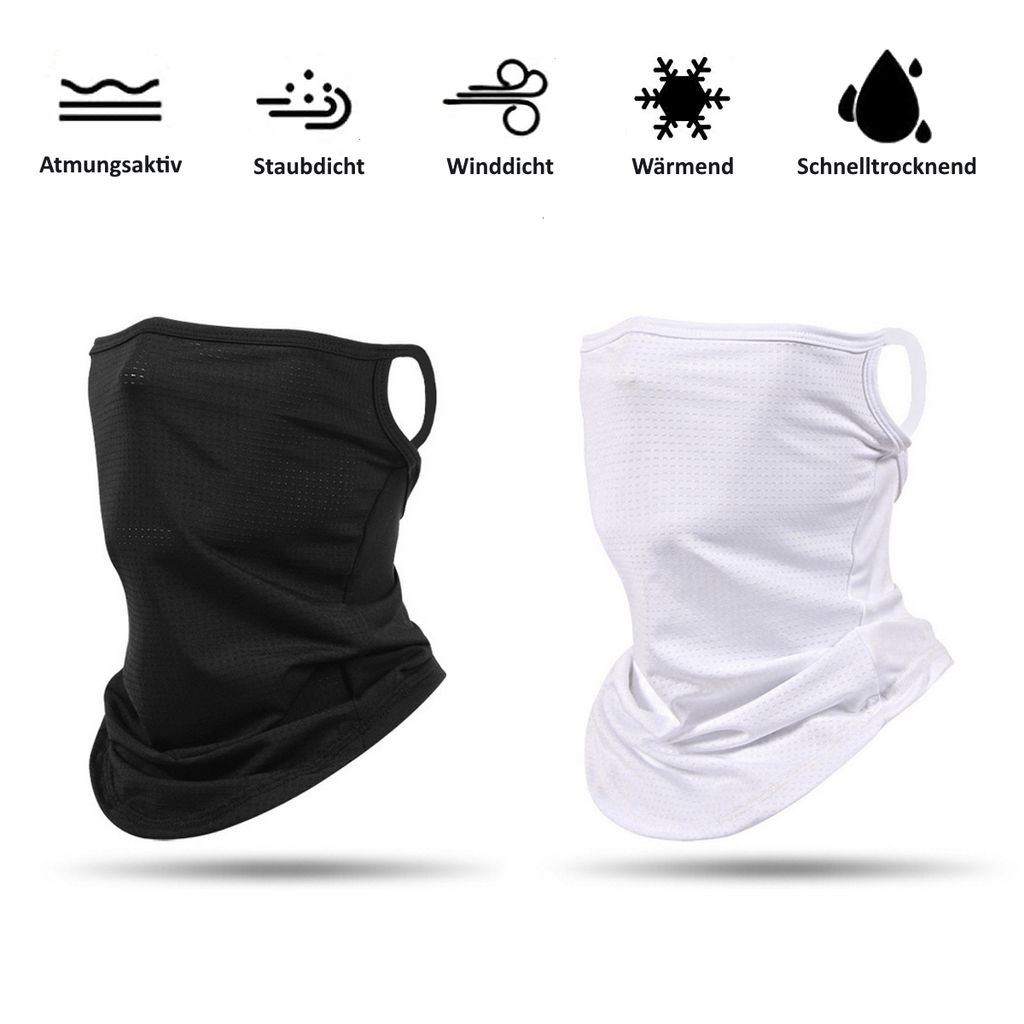 Schlauchschal Mund-Nasen-Maske in Schwarz, Behelfs Maske, Produktbild 3