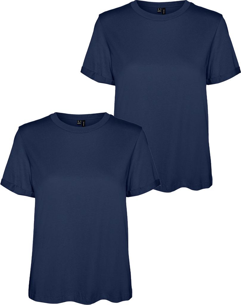 VERO MODA 2er Pack Basic T-Shirt VMPAULA Größe: XL