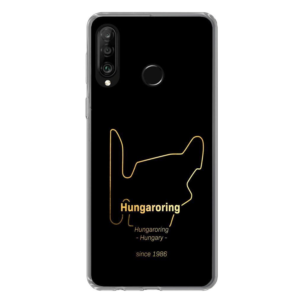 MuchoWow Handyhülle Schutzhülle Hülle für Huawei P30 Lite Hungaroring - Formel 1 - Rennstrecke Silikon Softcase Handy Hülle - Handyhülle