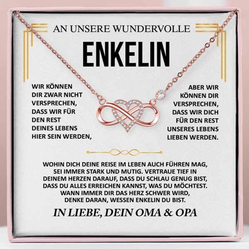 Halskette aus Roségold mit Zirkonia Kristallen - Unsere Produktbild 1
