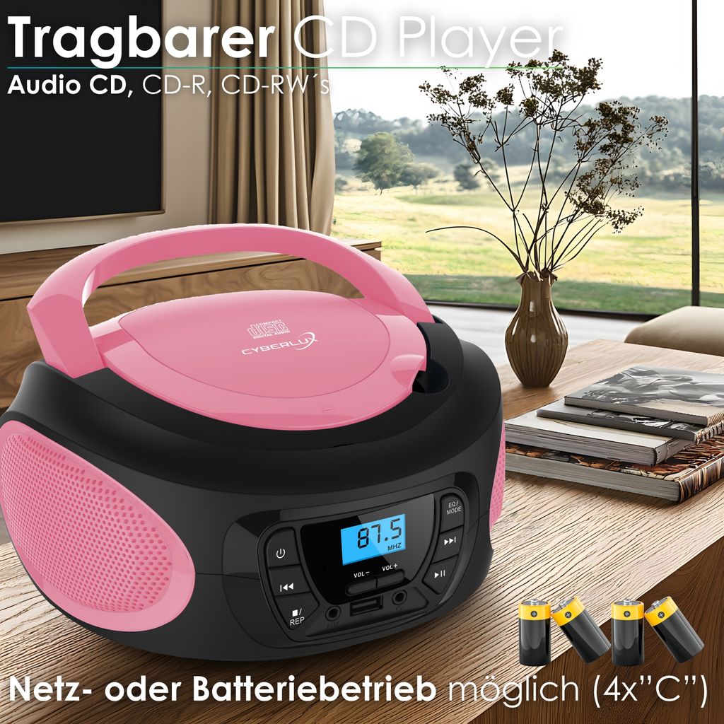 Przenośny odtwarzacz CD dla dzieci Cyberlux Radio CD Stereo Zdjęcie produktu 6
