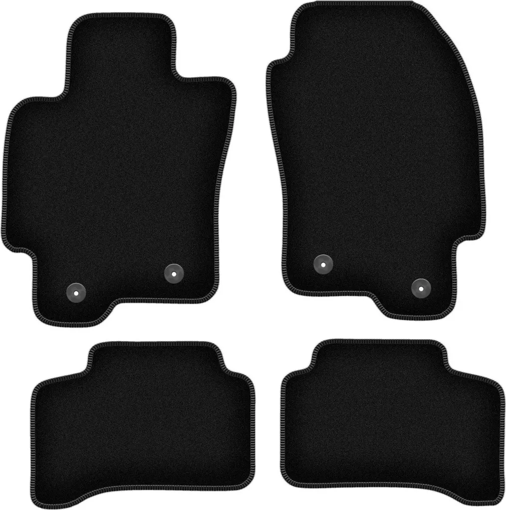 Tappeti Auto per Jaguar X-Type 2001-2009 | Velluto Luxury Nero 4 Pezzi
