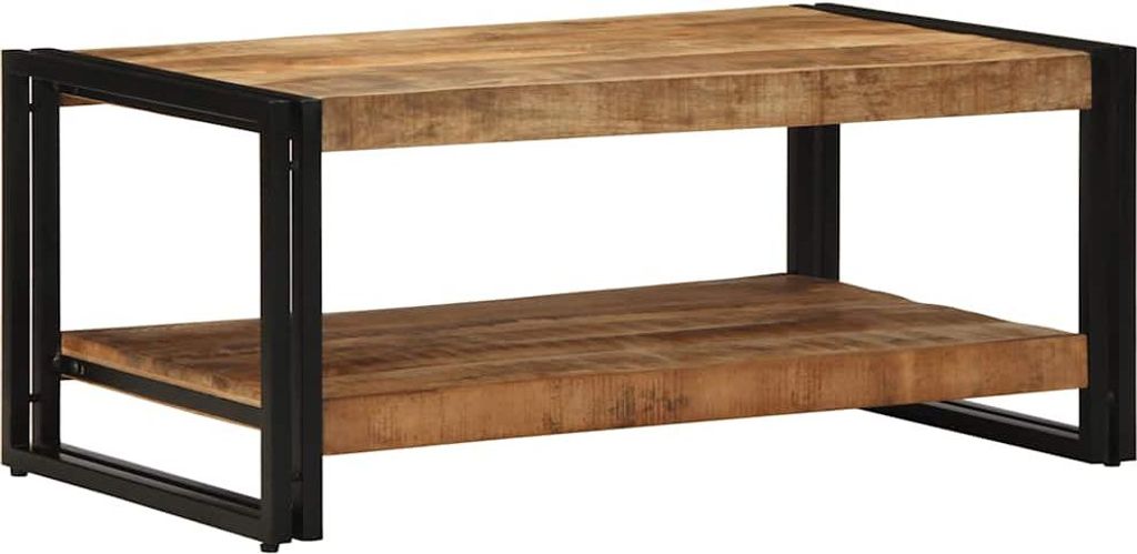 vidaXL Table basse 90x50x38 cm Bois massif rugueux Mango Image du produit 