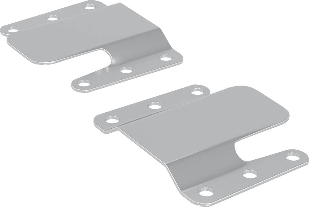 vidaXL Flush-Montagehalterung 2 pcs Silber 75 x 66 x 1,4 mm Produktbild 