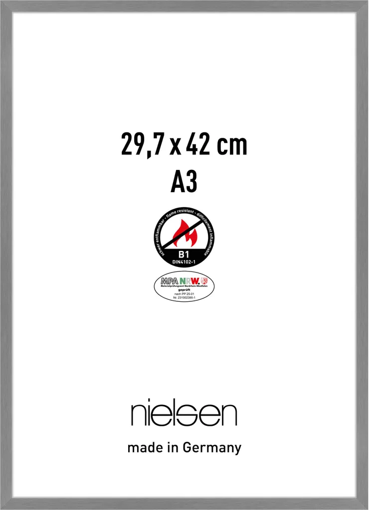 Cornice Nielsen C2 30x42 Grigio Opaco B1 | Fornitura Uffici e Scuole