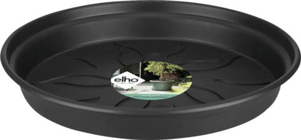 Blumentopf Untersetzer Elho Green Basics Kunststoff Ø 41 cm H 5,5 cm schwarz