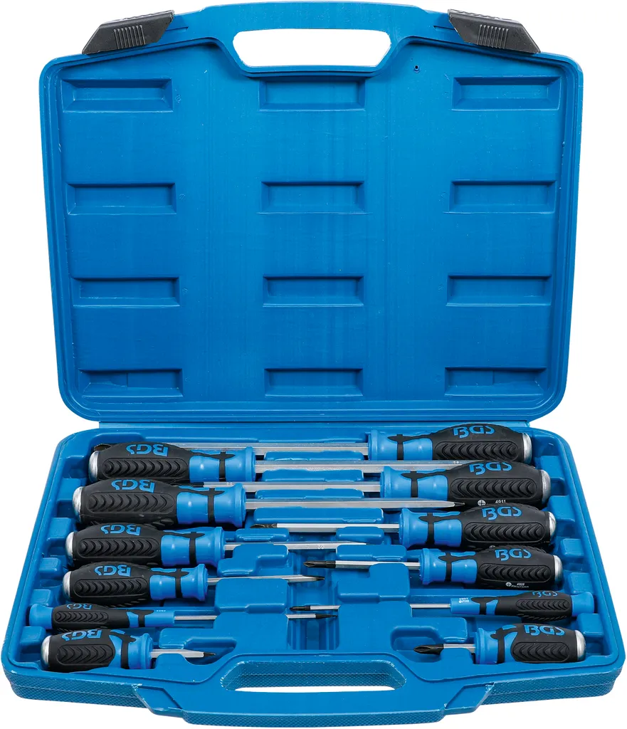 BGS 7896 Set Cacciaviti 12 Pezzi Professionale con Attacco Quadro 1/4