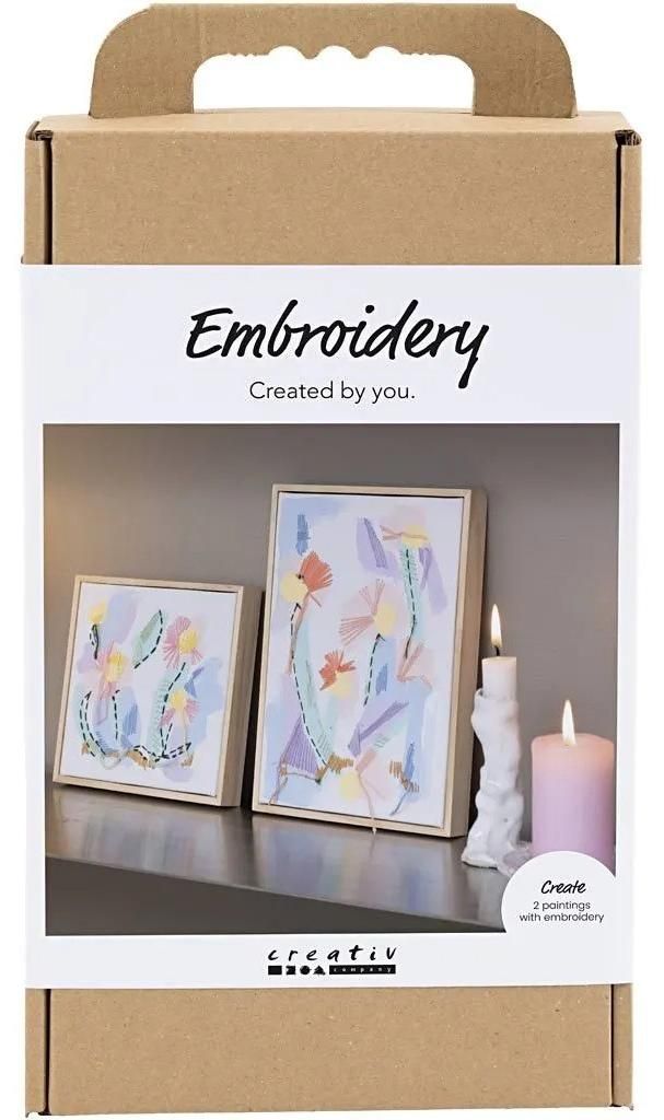 creativ company Kreativ Set 2 Sticken Bilder pastell