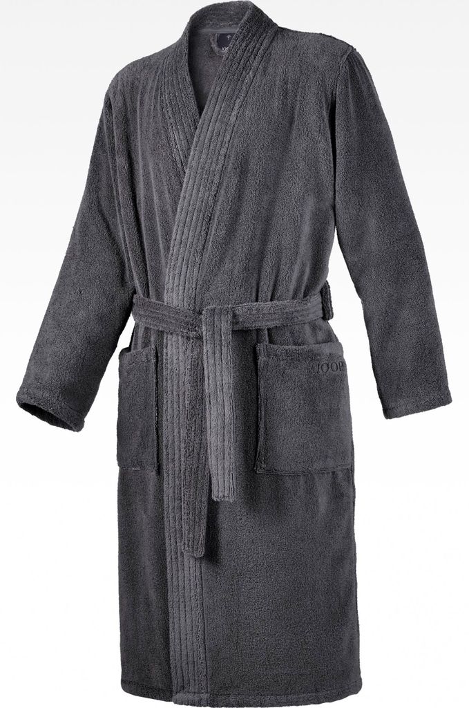 JOOP! Herrenbademantel Kimono 1647 Farbe anthrazit Größe 58/60